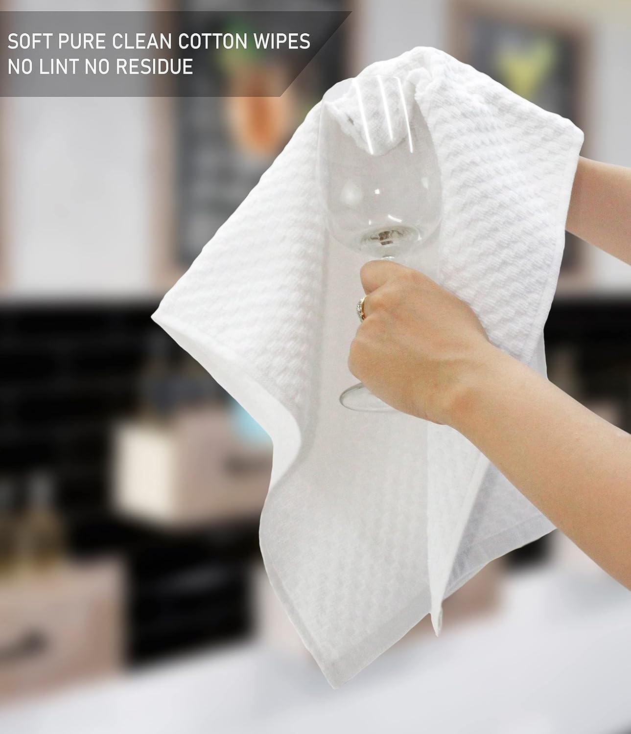 COTTON CRAFT Amazing Kitchen Towels - 8 Pack 100% Cotton Waffle Terry Towel | White - 16x28 inch Euro Café Waffle Weave