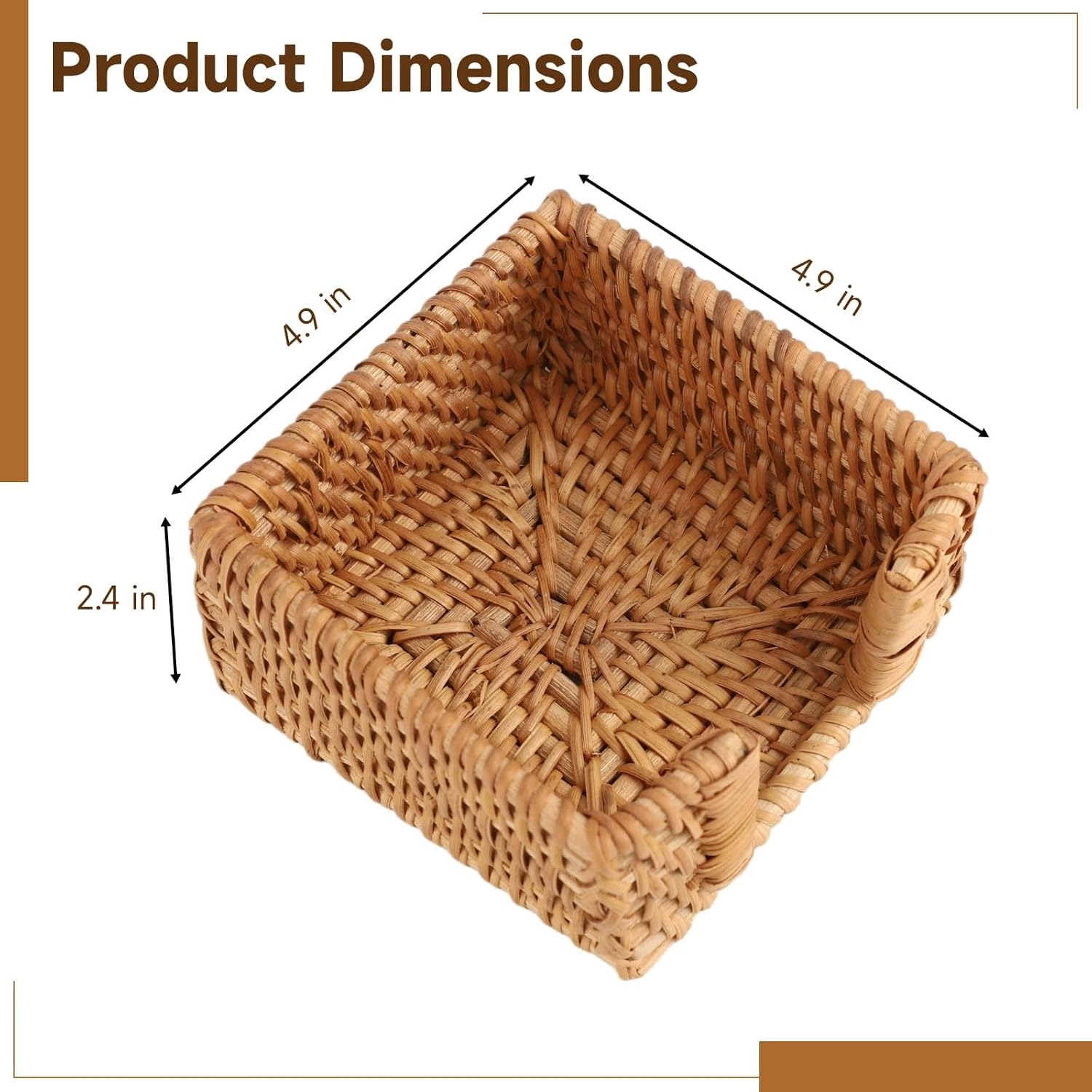 Rattan Napkin Holder / Brown