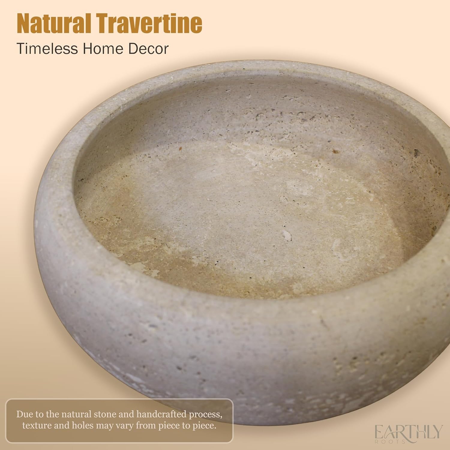 Candle / 7.5" Stone Candy Bowl / Natural