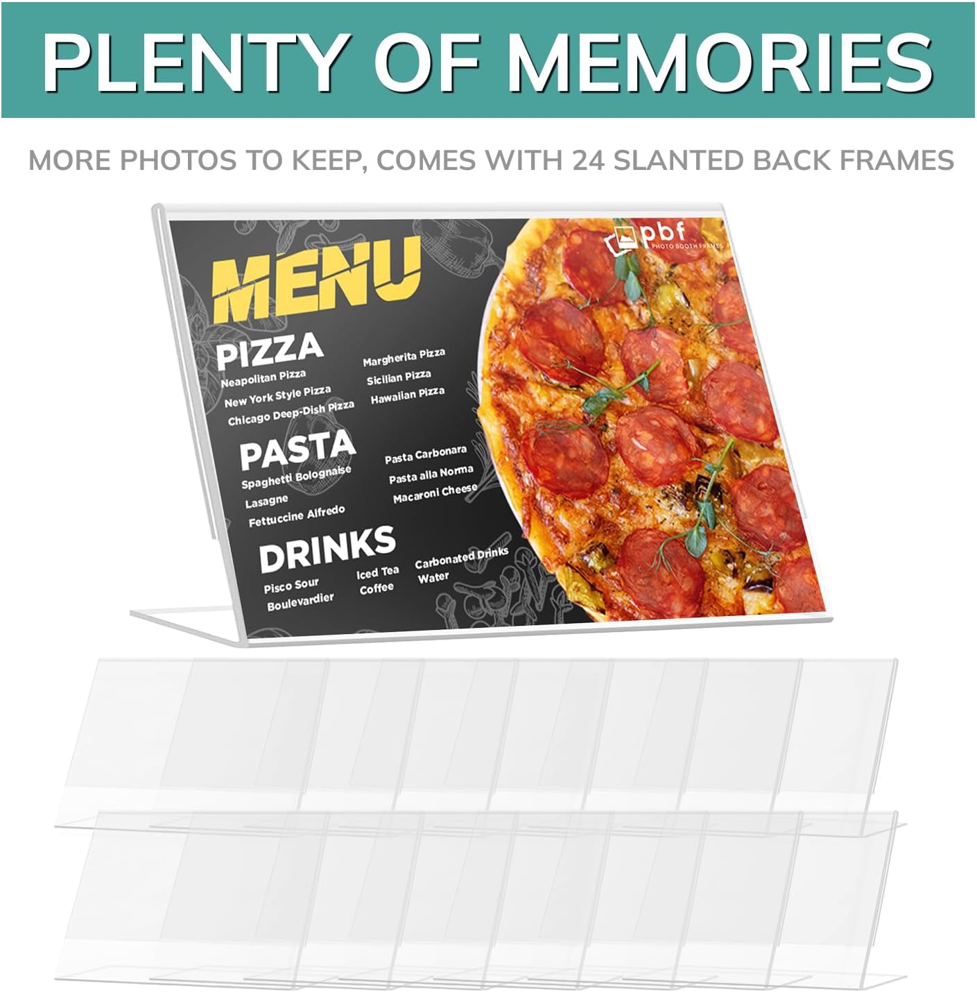 pbf 6x4 Clear Picture Frame | 6 x 4 Acrylic Picture Frame | Horizontal Acrylic Stands for Display | Plastic Photo Frame
