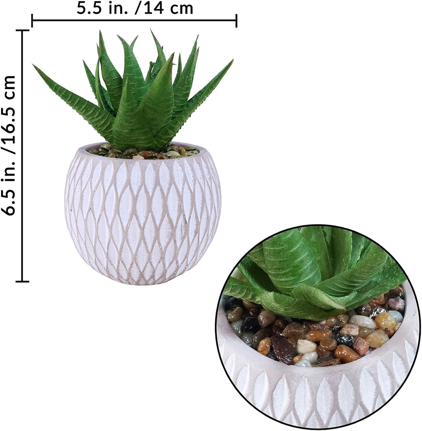 Small Faux Potted Plants Artificial Aloe Hops String of Pearls Succulents Plants / Gray / Set of 3