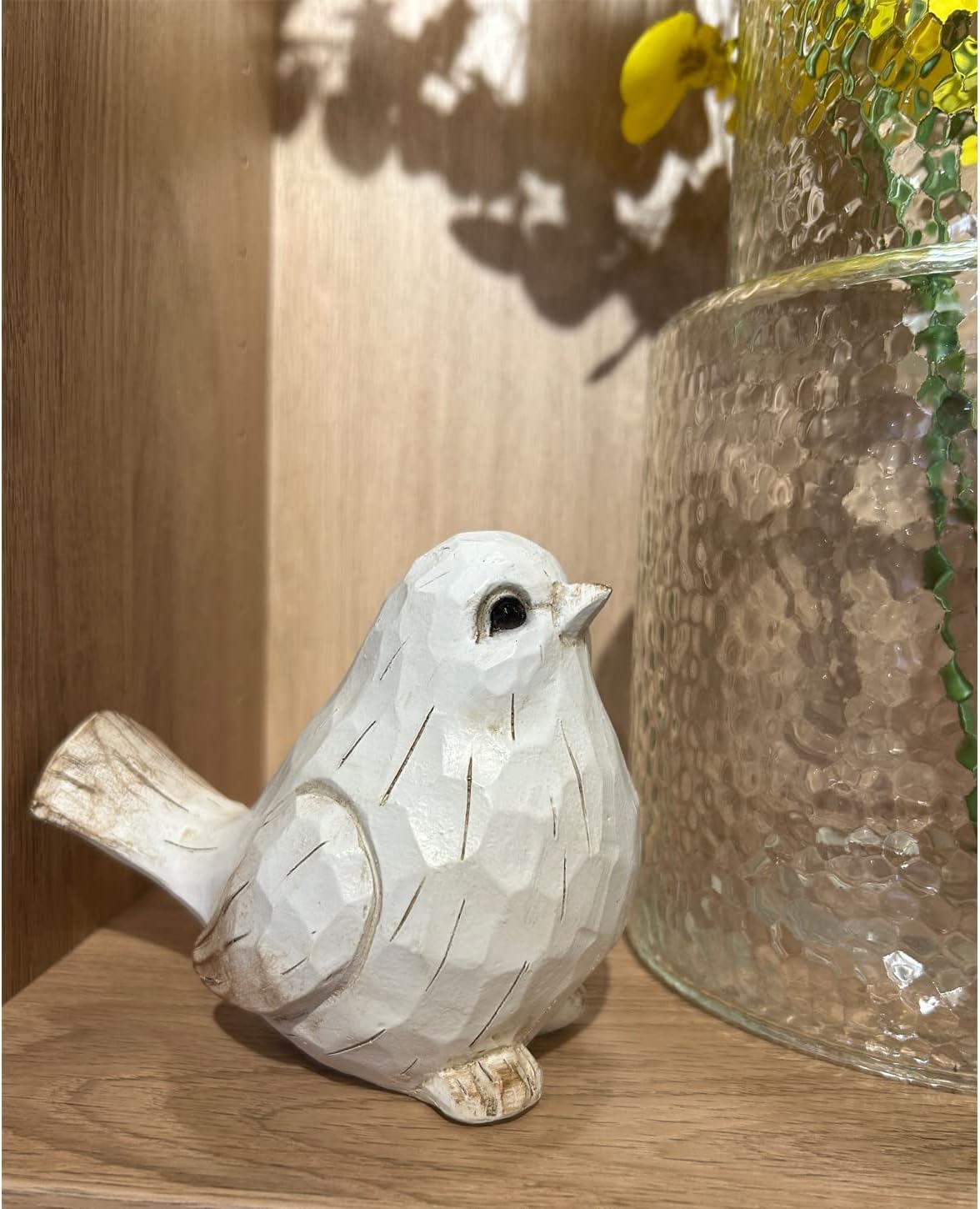 New Modern Farmhouse Bird Figurine / Distressed / White