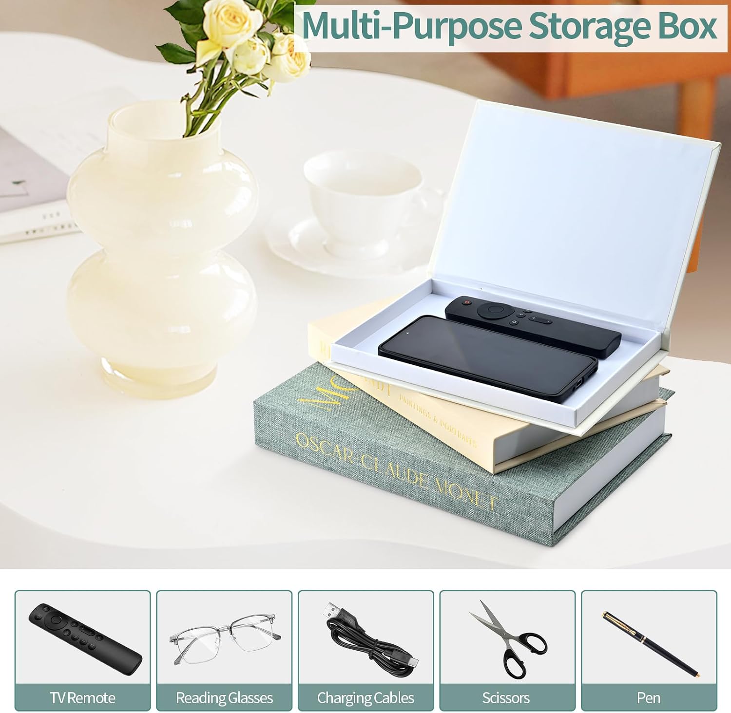Linen-Covered Fake Books / Set of 3