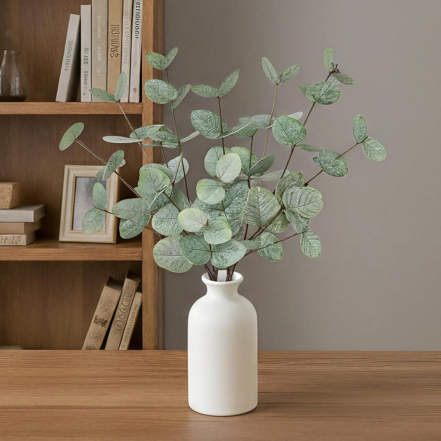 Faux Plants / 15" Artificial Eucalyptus Stems Potted Plant / Eucalyptus Plant