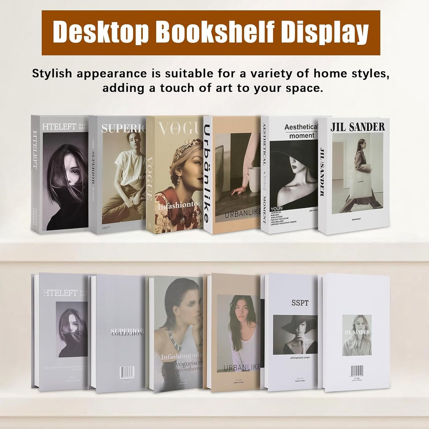 Fashion Faux Book Modern Decor Books / 27*17*4cm-b / Set of 6