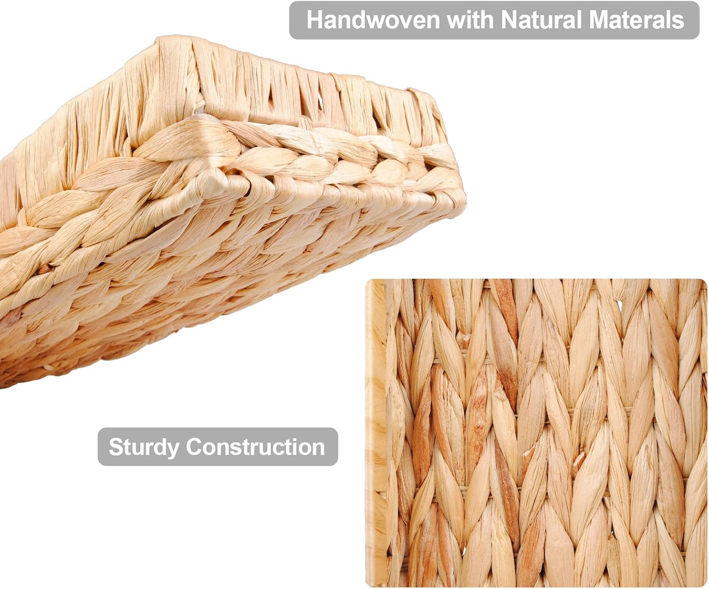 10" Bathroom Over Toilet Tank Tray Water Hyacinth Wicker Basket / 10 x 6 x 2
