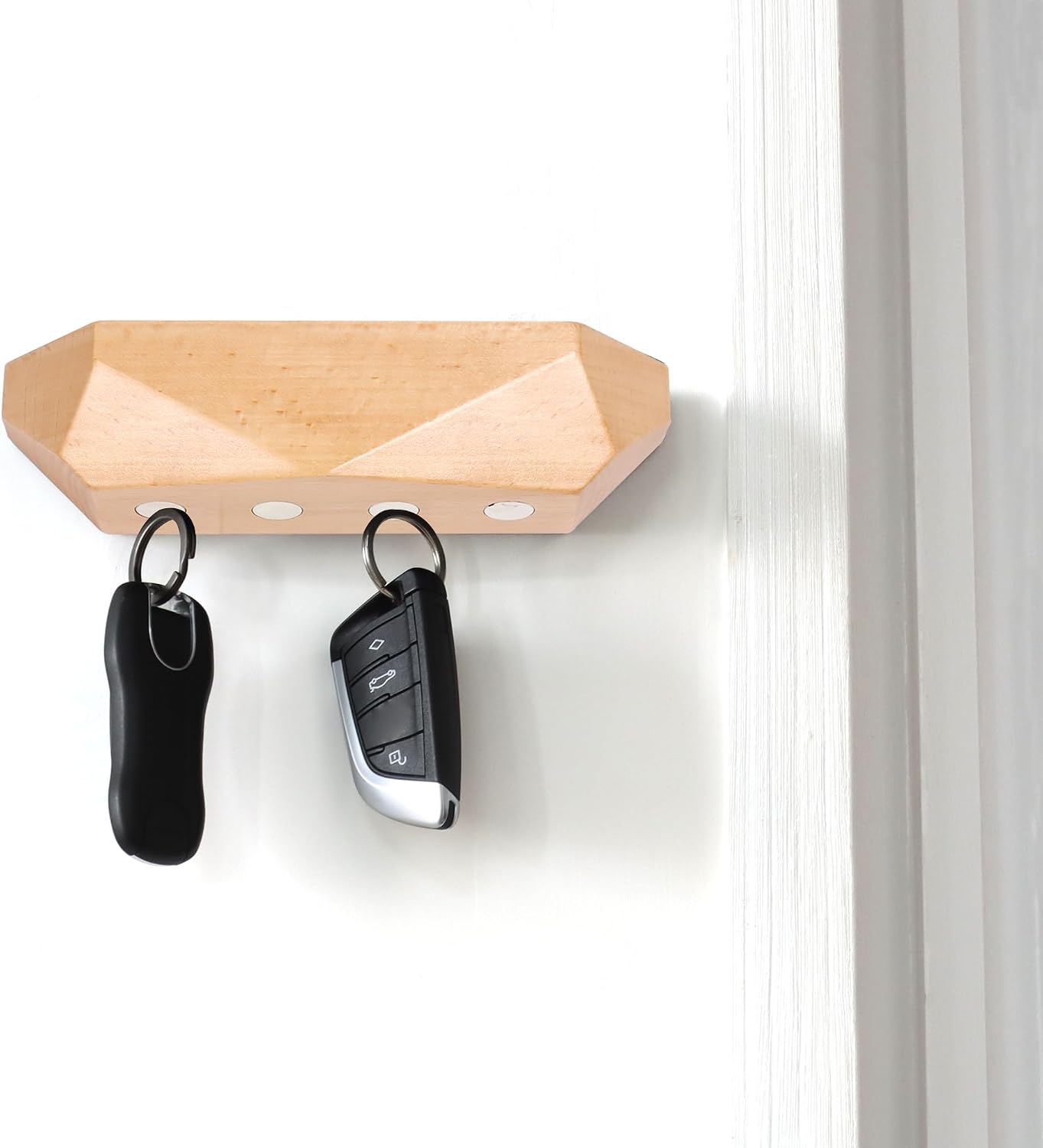 Key Holder Wall Mount Magnetic Key Holder Key Rack Key Hanger Key Hooks / Wood