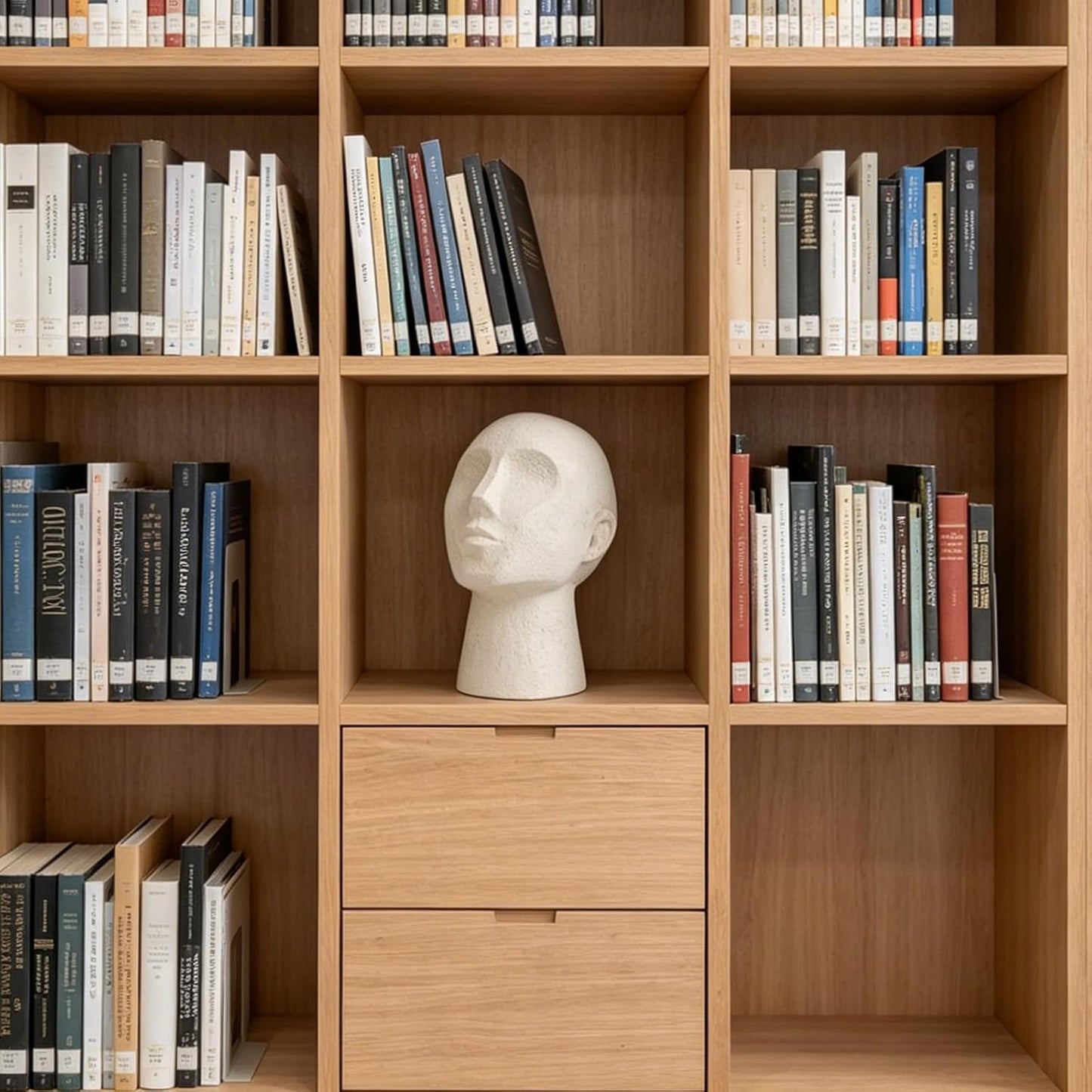 Resin Thinker Human Head Statue Shelf Decorations Bust Statues