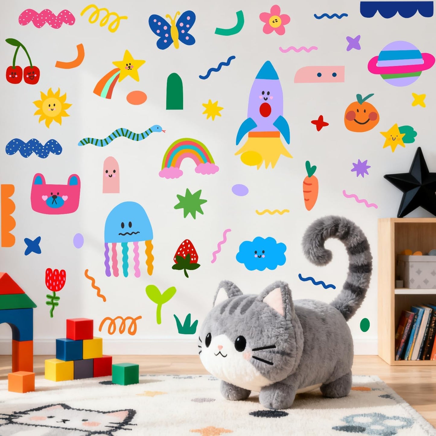 Colorful Abstract Wall Decals / Shape