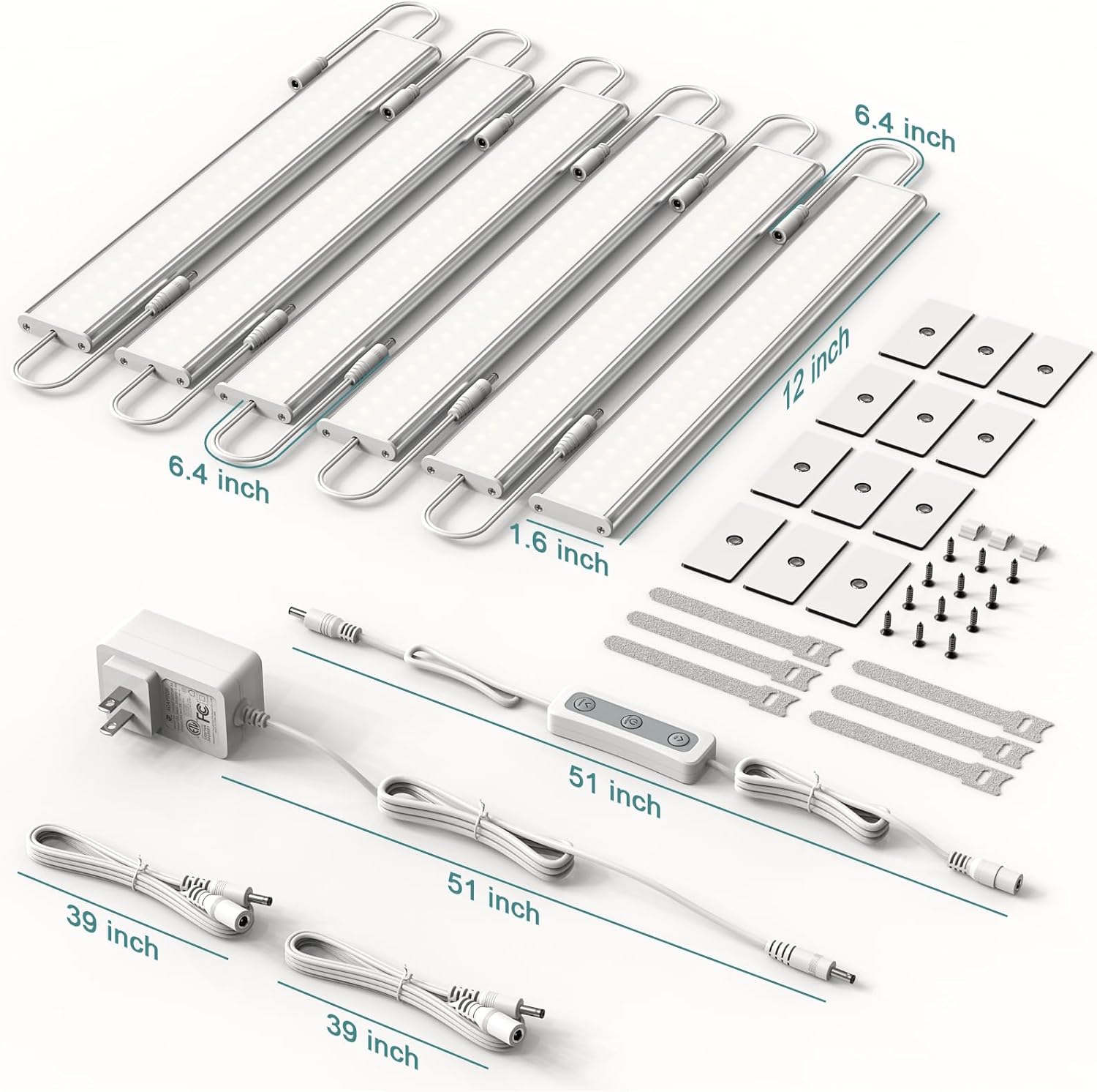 Under Cabinet Plug in 4000K 6 Pack 12 inch