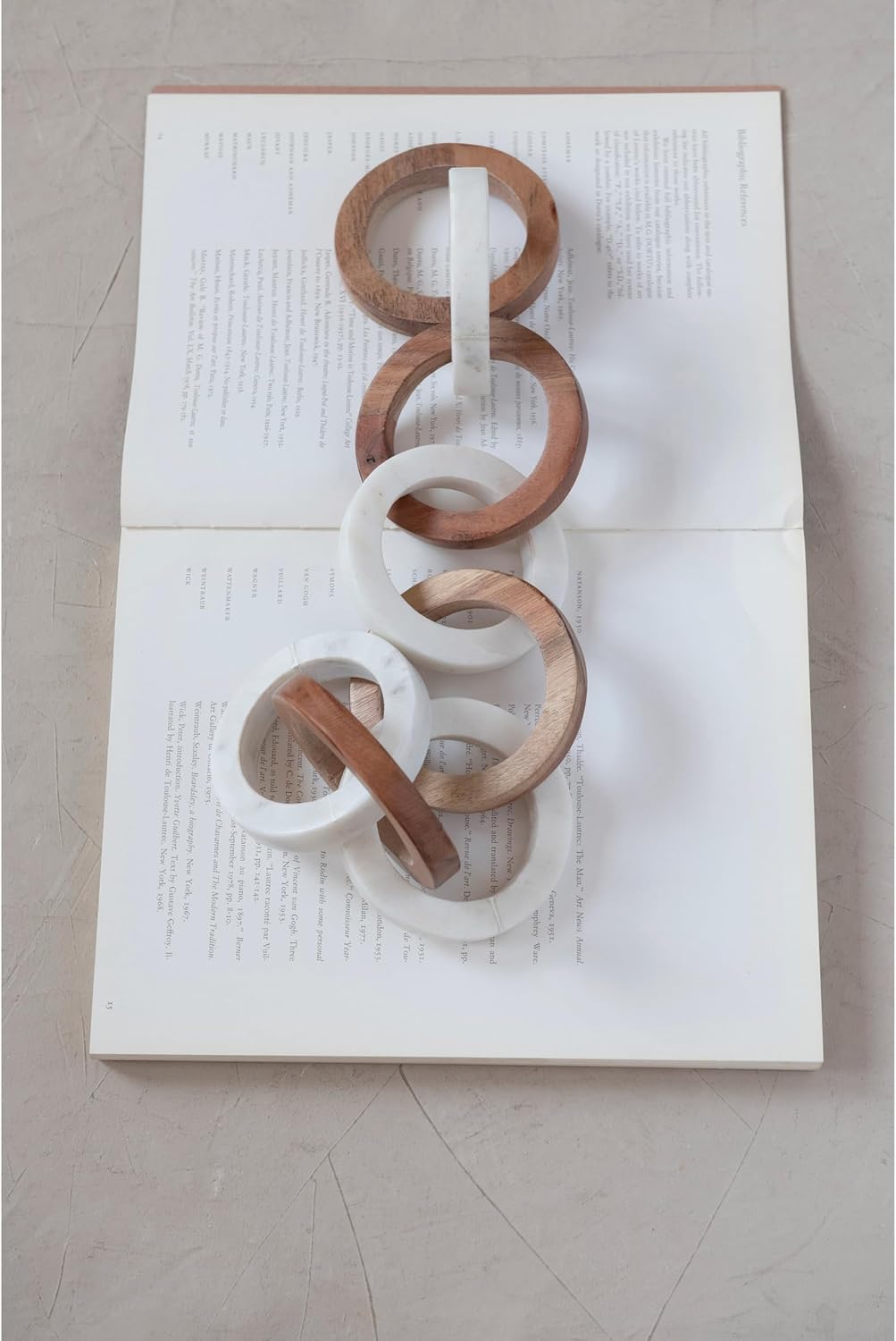 Acacia Wood and Marble Chain
