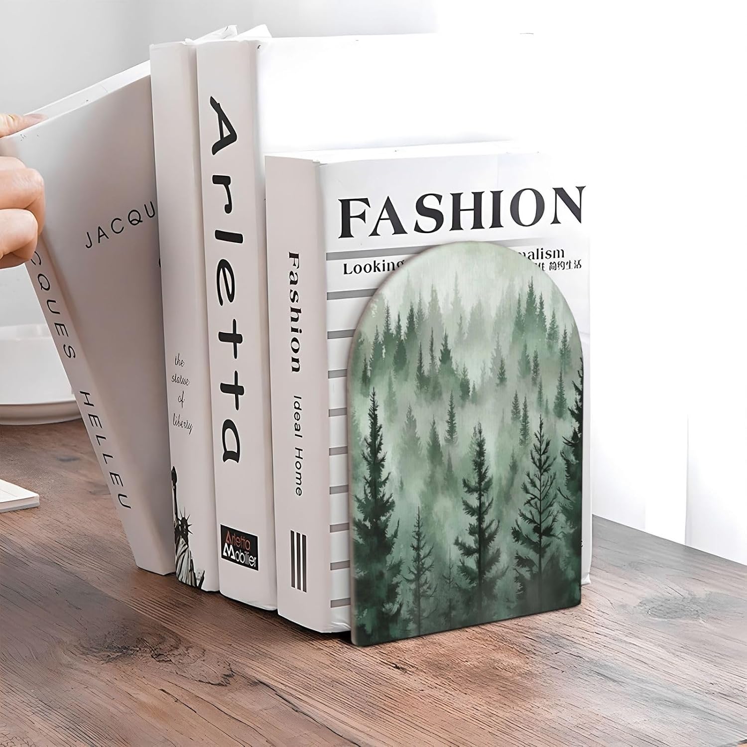 Tree Bookends Decorative Book Ends / Green
