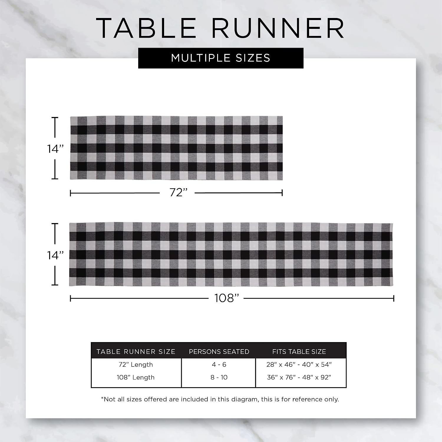 DII Variegated Tabletop Collection, Table Runner3x108, Tango Red