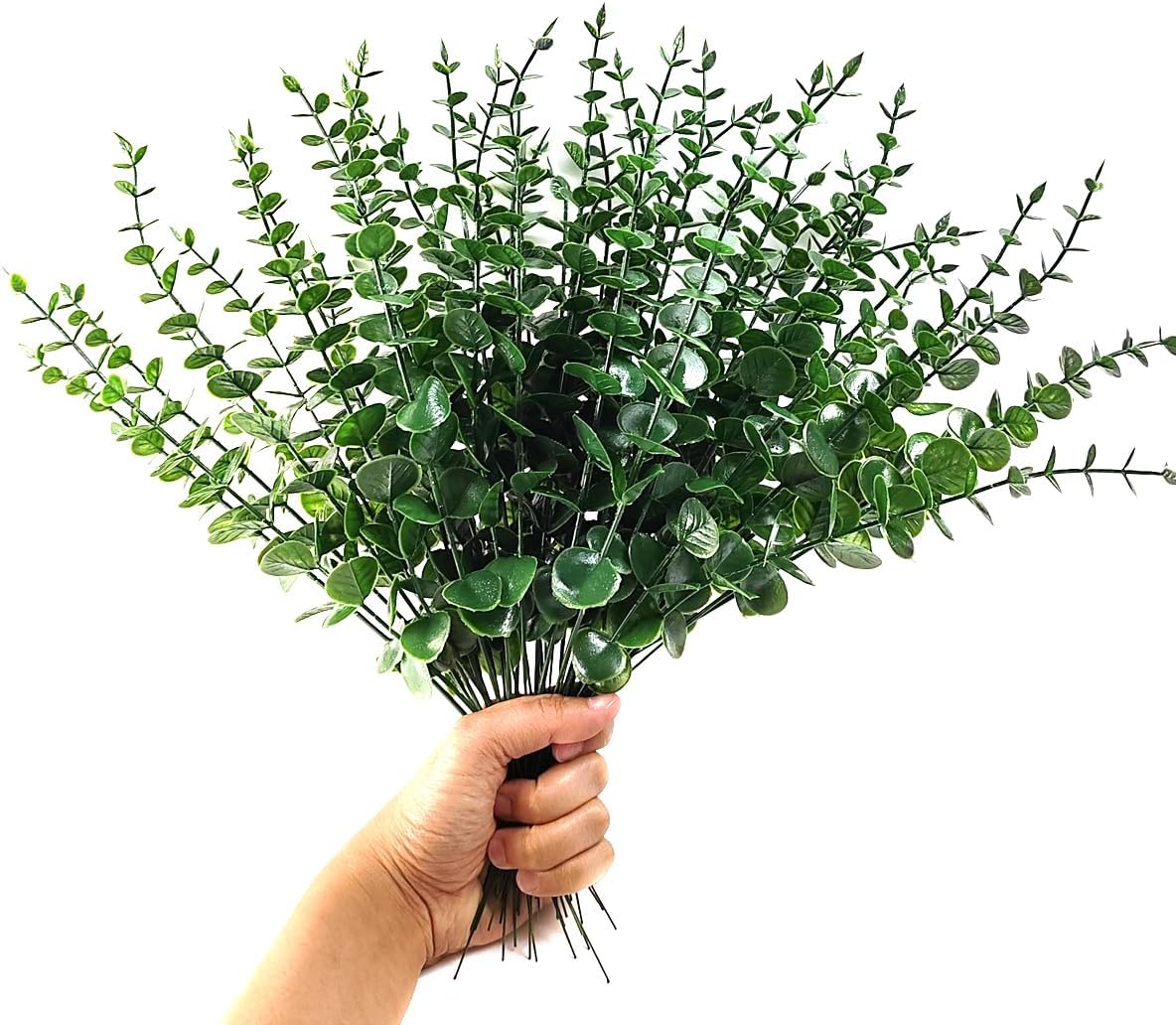 Eucalyptus Stems Decor Artificial Eucalyptus Leaves Faux Eucalyptus Stems Real Touch / Set of 50