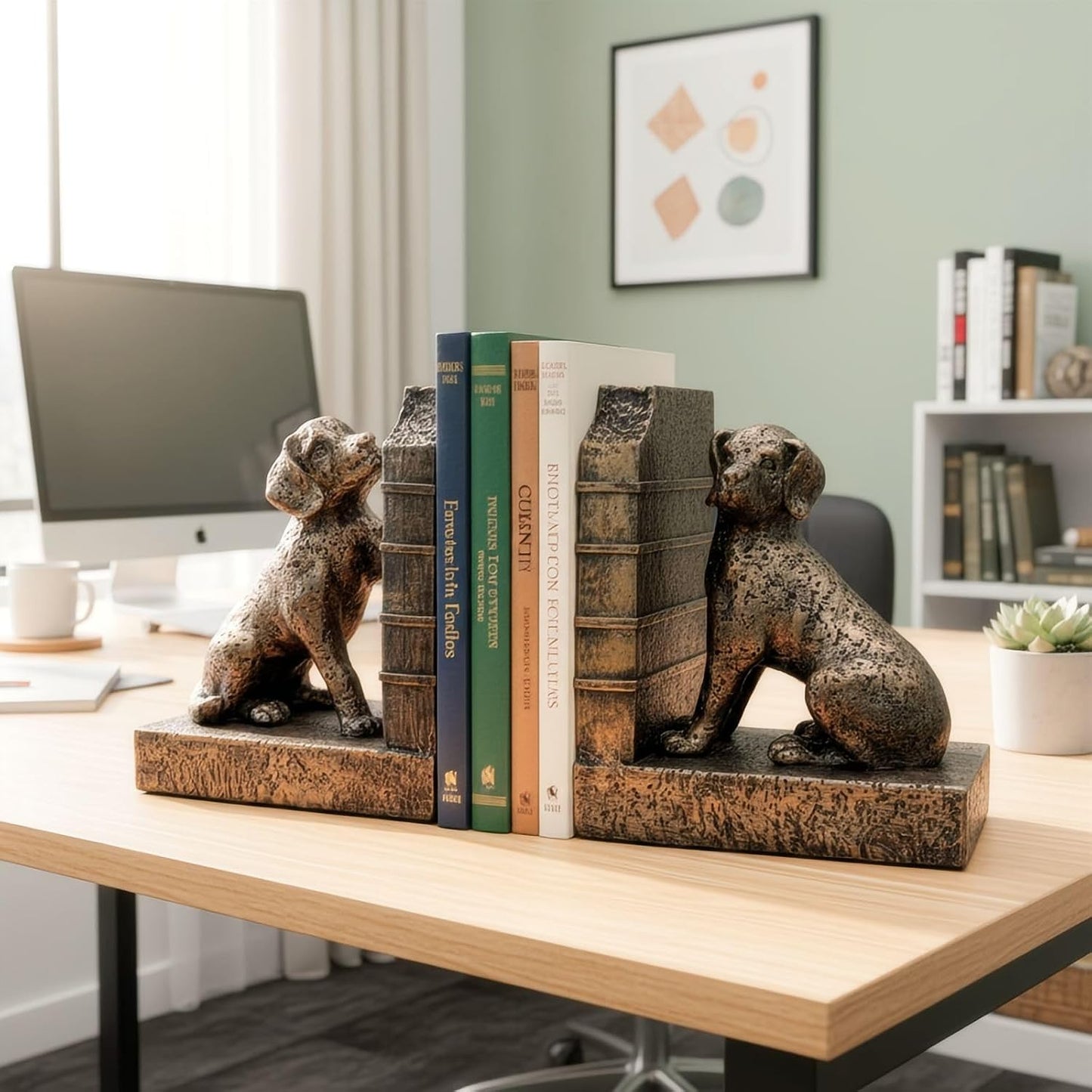 Vintage Old-Money Book Ends for Heavy Books Labrador Animal / Dog / Set of 2