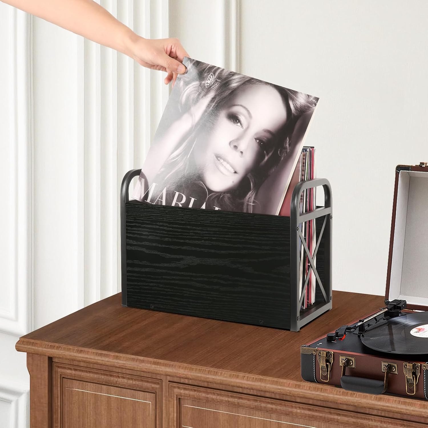 YINMIT Magazine Holder, Magazine Rack Floor, Magazine Storage Basket, Folder Organizer Bin for Books, Newspapers