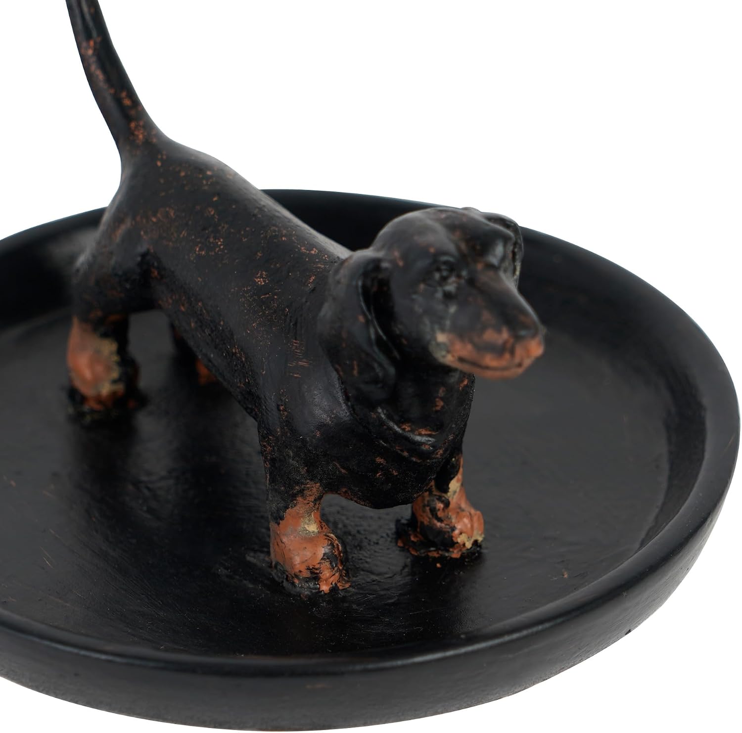 Resin Dachshund Jewelry Tray