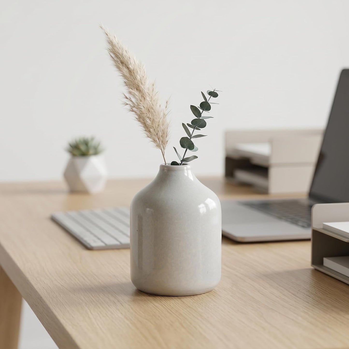 Modern Decorative Vases / Gray / 5 Inch