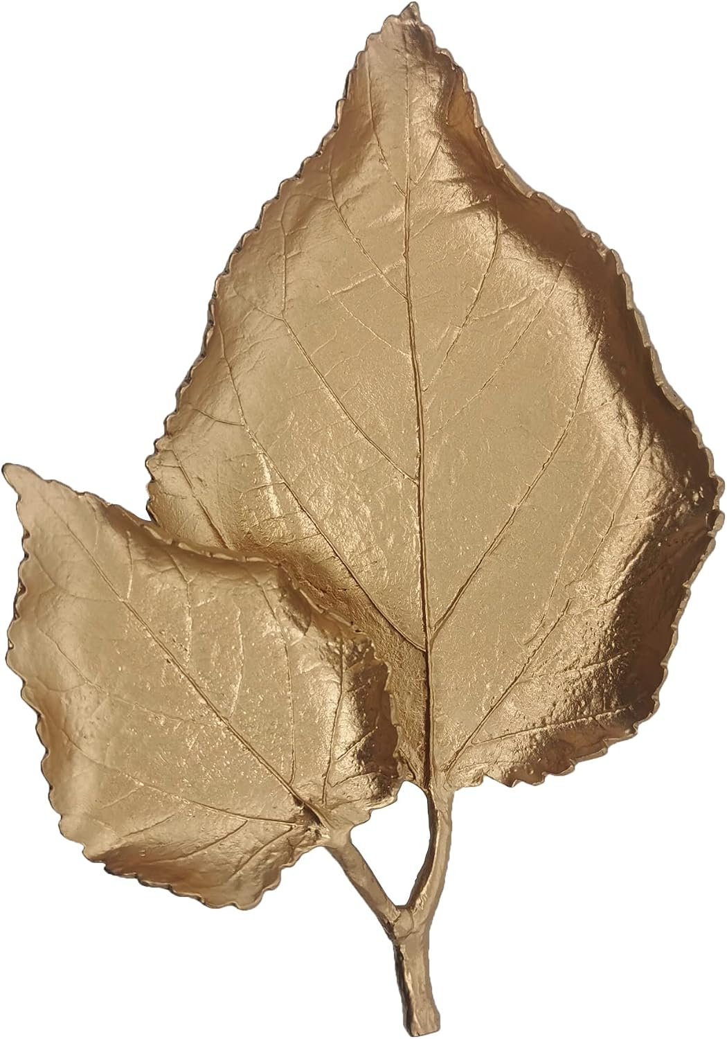 Metal Trinket Dish Leaf Shaped Ring Holder Jewelry Organizer Vanity Dish / Double Mulberry Leaves