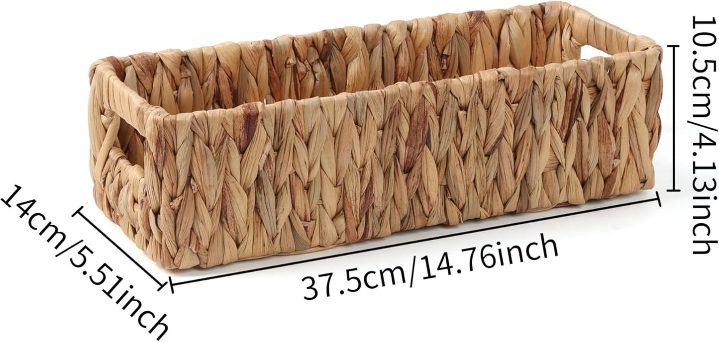 Wicker Storage Baskets / Natural / 14.5 x 5.5 x 4.1 / Small