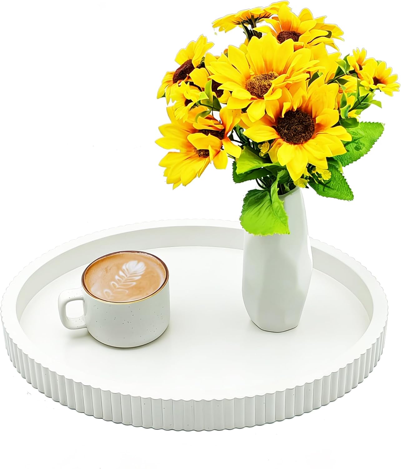 Oval Wooden Tray / White B