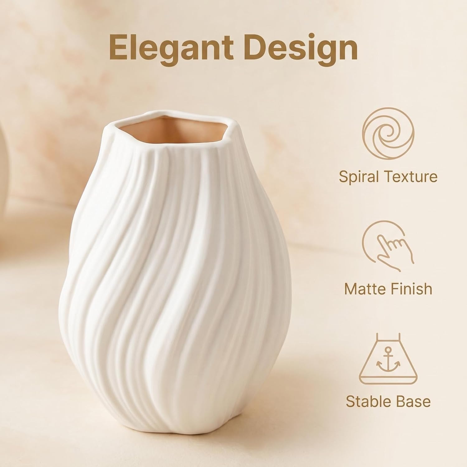 Modern Ceramic Vase / White
