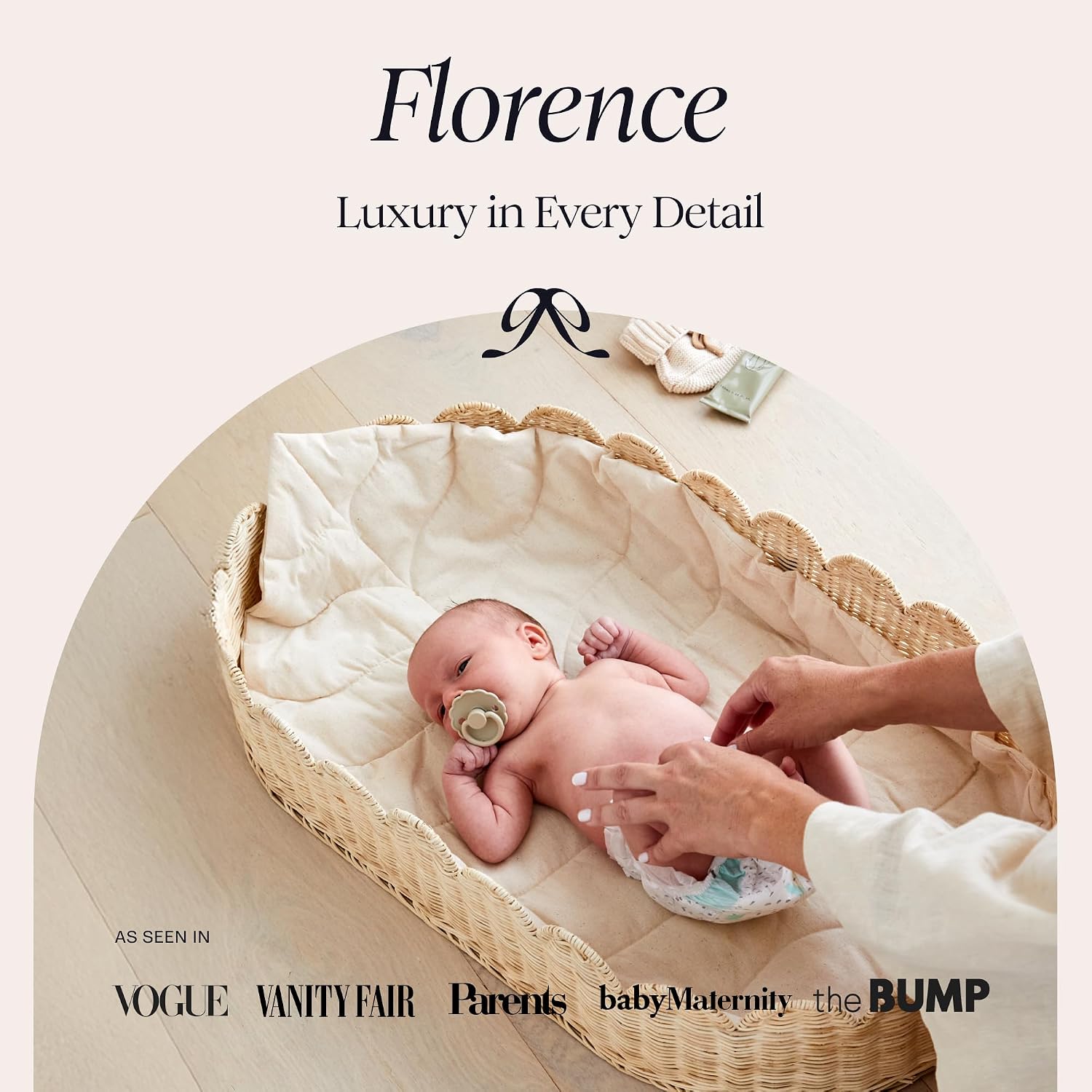 Baby Changing Basket / Natural