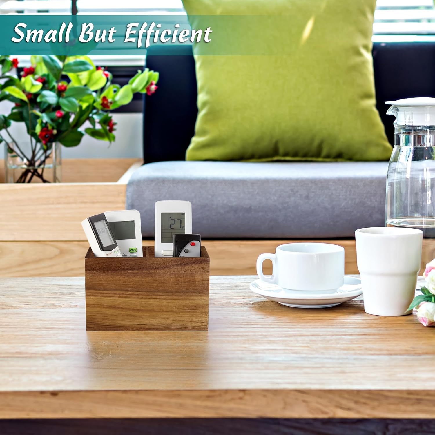 Remote Control Holder / Acacia / 2 Slots