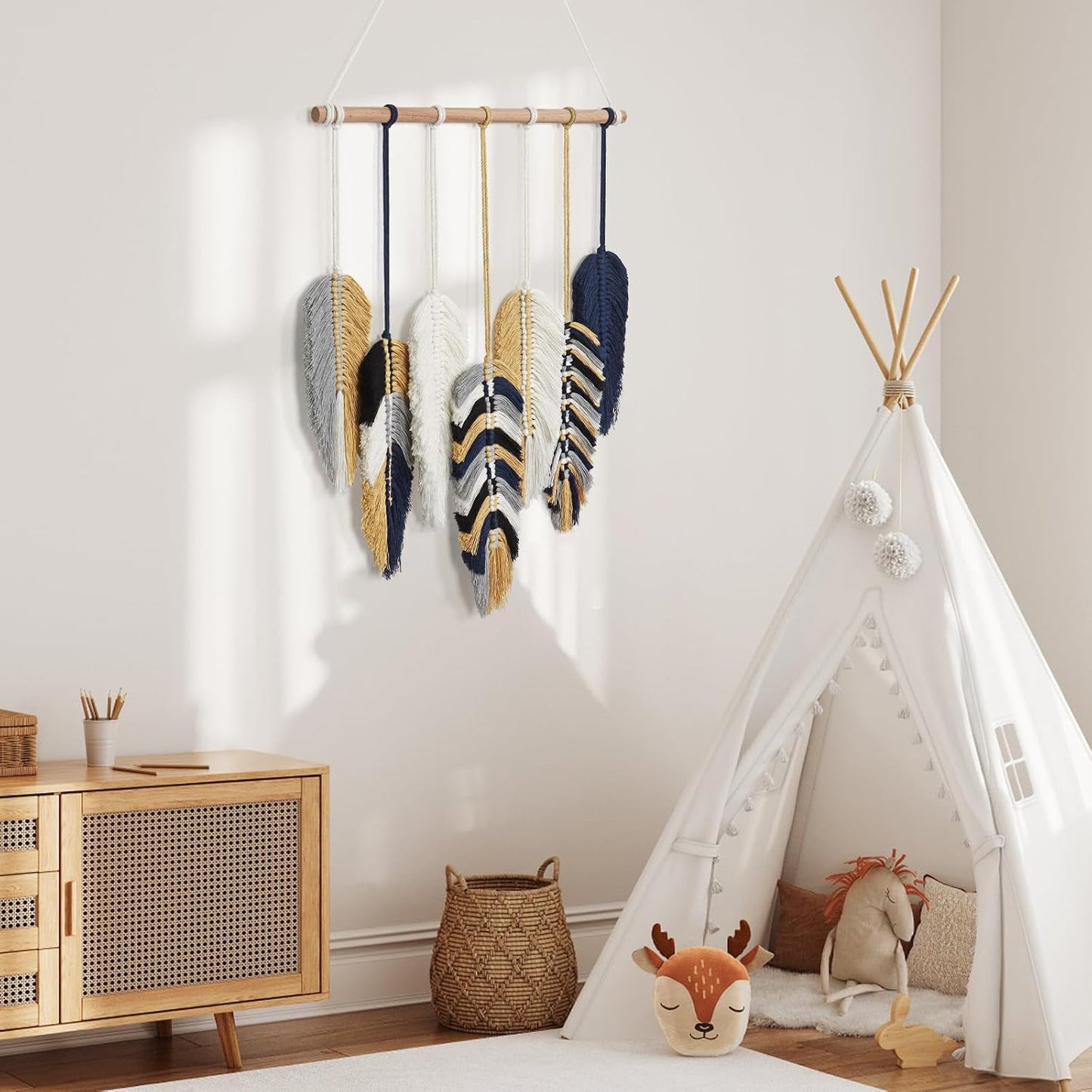 Boho Wall Decor / Blue Yellow