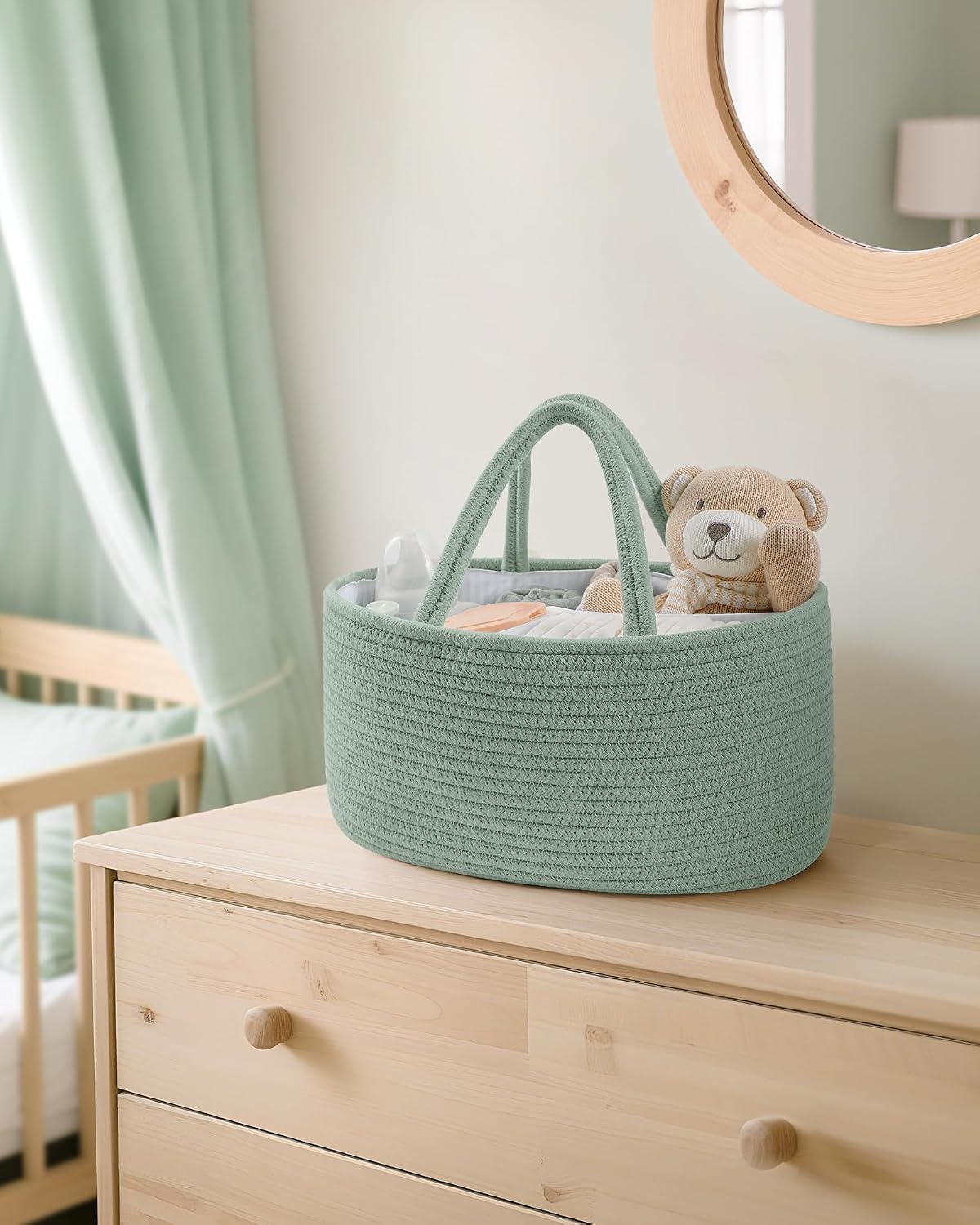 Diaper Caddy Organizer for Baby / Large / Green