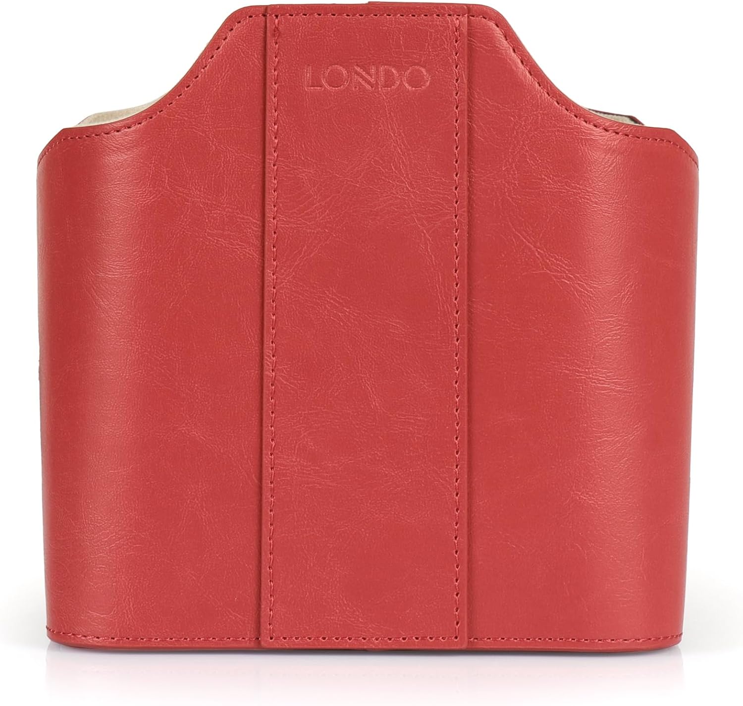 Londo PU Leather Remote Control Holder, Office Supplies Desk Organizer with Tablet Slot, Makeup Brush and Utensils