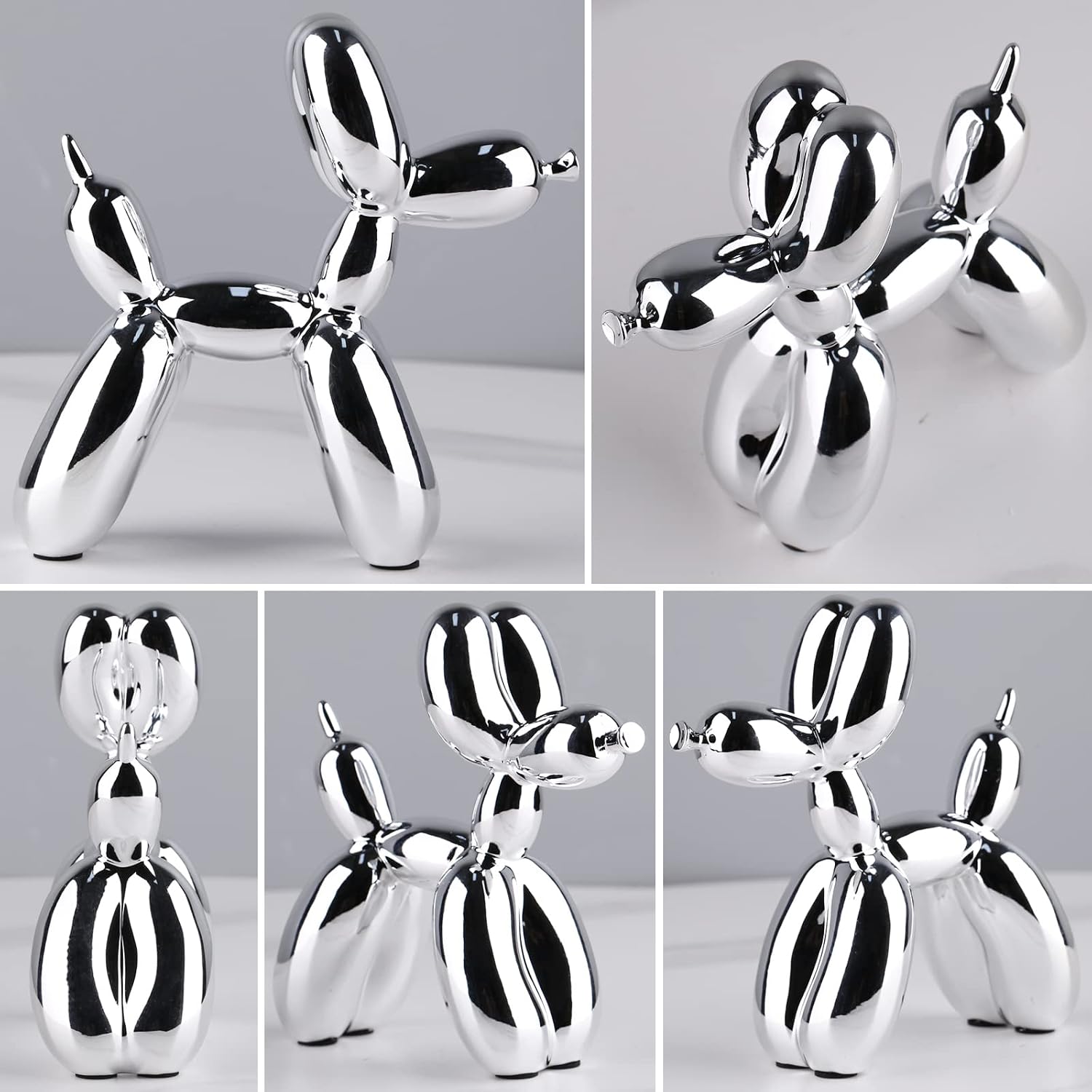 Animal & Modern Sculpture Decor / Silver / 3.9*3.9*1.5inch