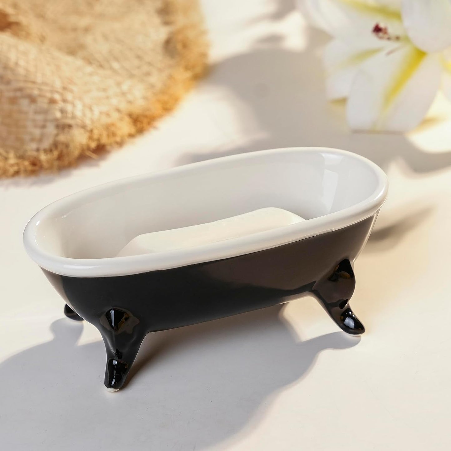 Decorative Bar Soap Holder / Black