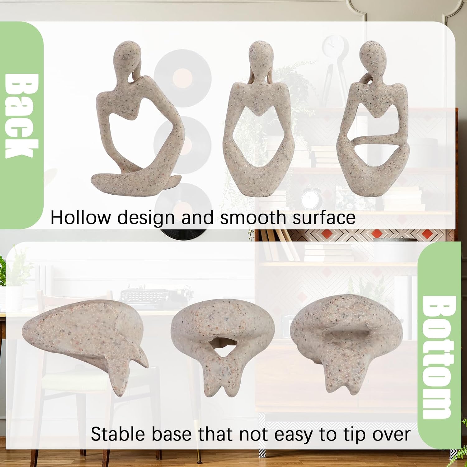 Home Decor Thinker Statue / Set of 3