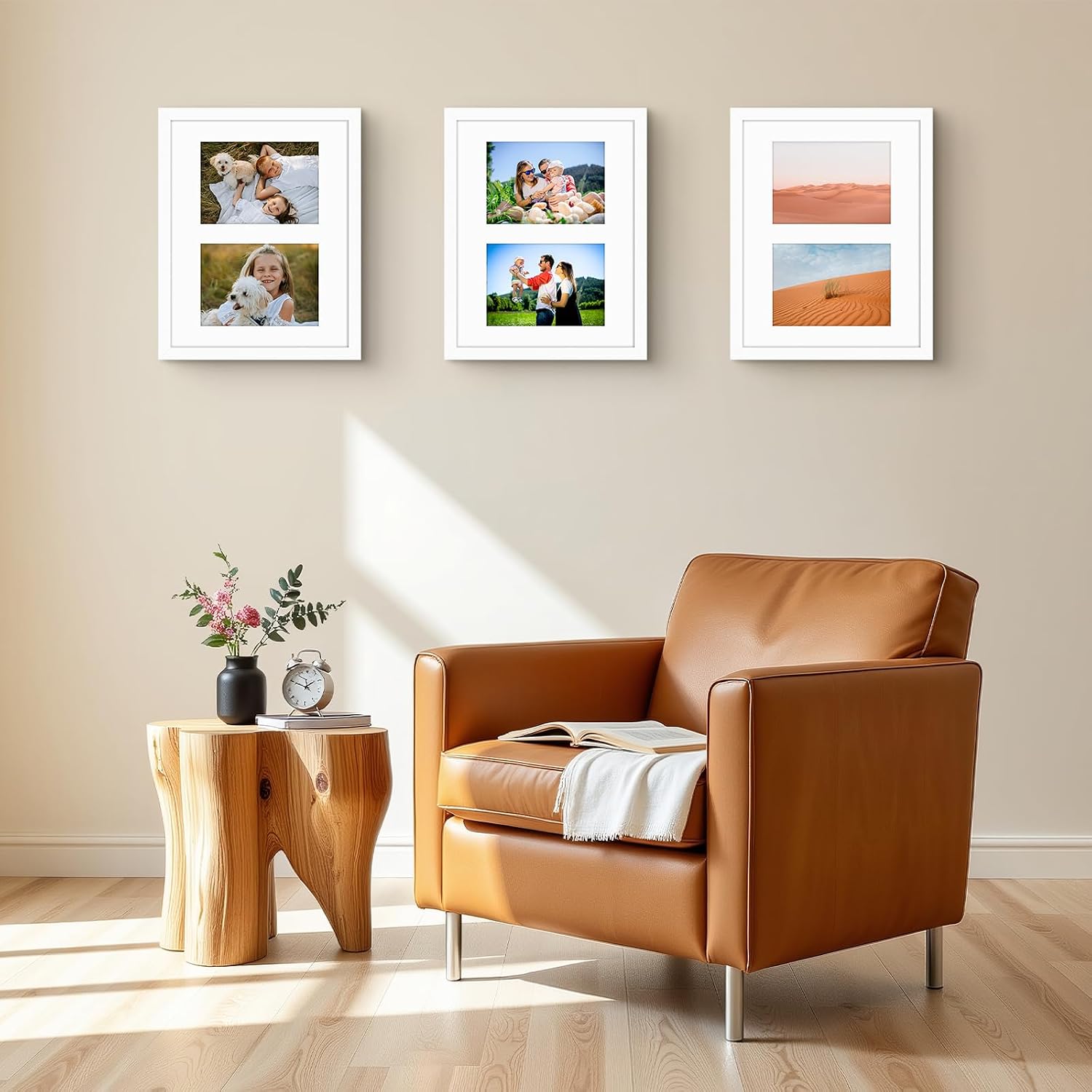 Golden State Art 11x14 White Wood Frame - for Two 5x7 Pictures, 10 Pack | Matted to Double 5x7 Picture,Solid Wood