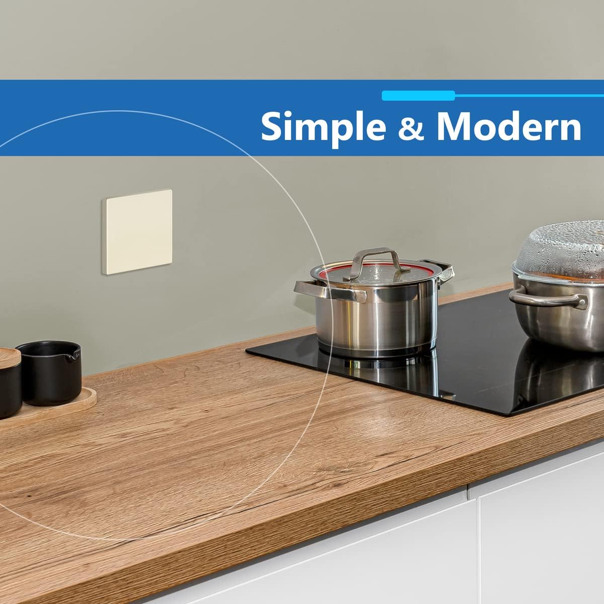 LIDER Double Blank Wall Plate, Screwless Design, Midsize, 2-Gang, 10-Pack | Temperature And Impact Resistant, Matte