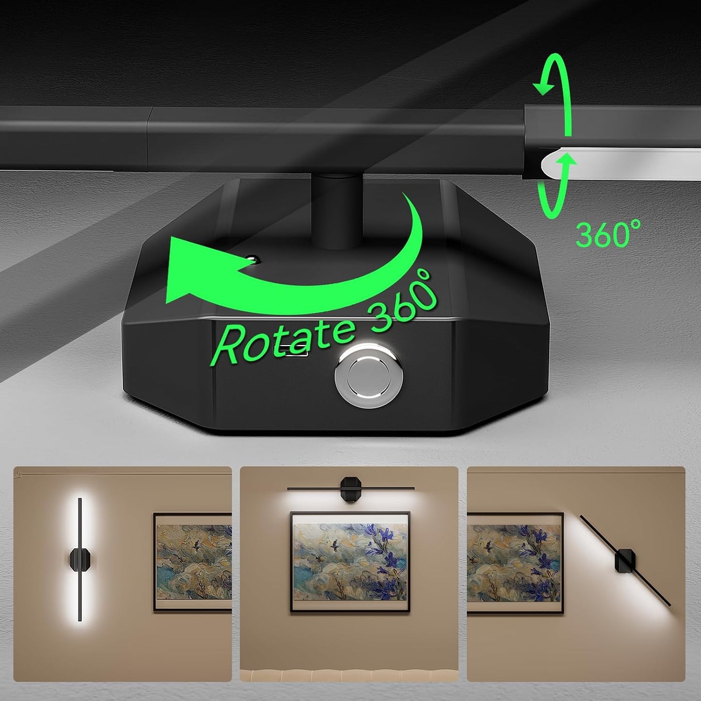Battery Operated Wall Sconce Set of Two,Wireless Wall Sconces USB Rechargeable Wall Lights with Remote