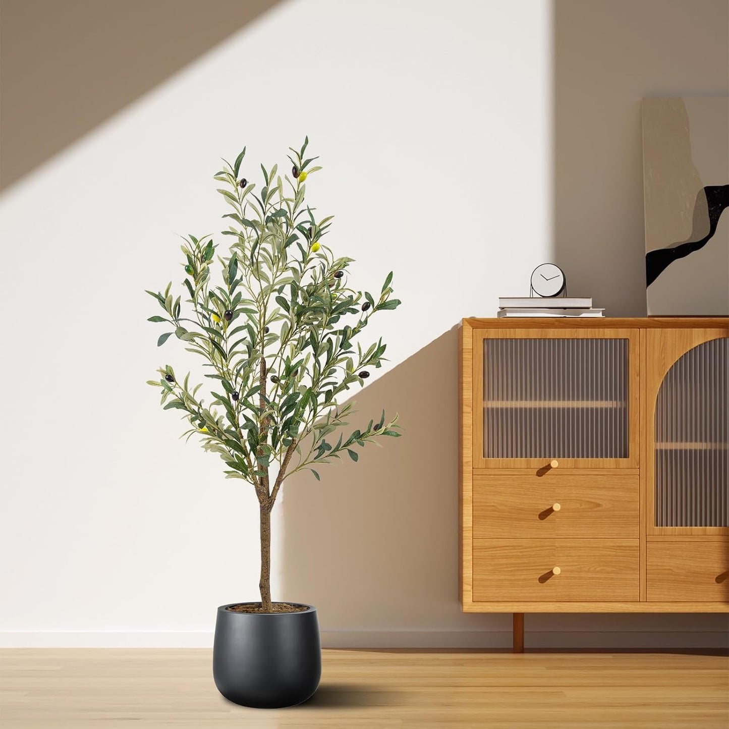 Artificial Fake Olive Tree Tall Faux Silk Olive Tree / 4ft / 4 Inch