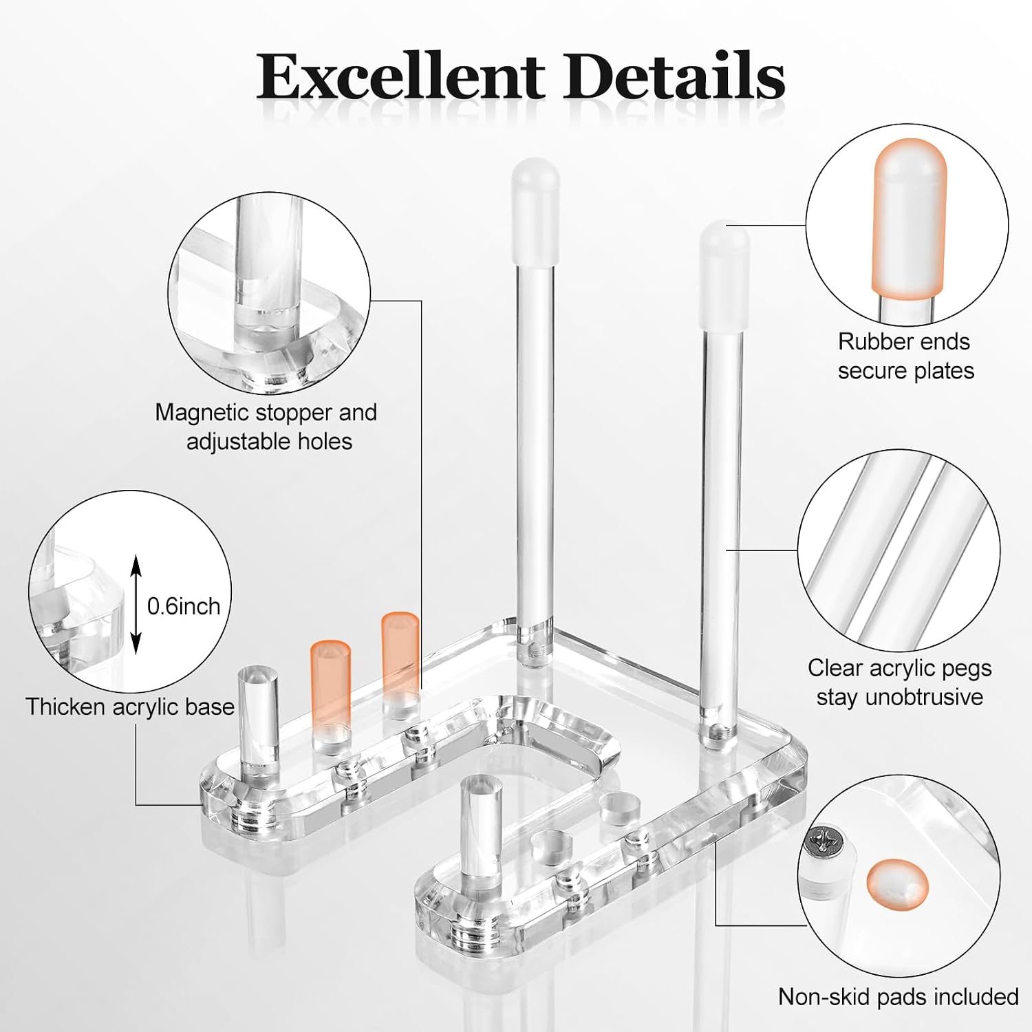 Books / Plate Stands for Display / 1-pack / Clear