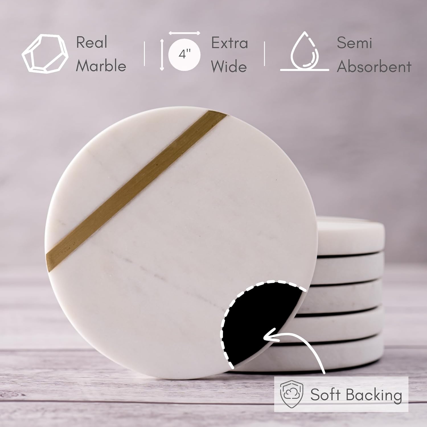 Aesthetic Modern Decor / White / Set of 6