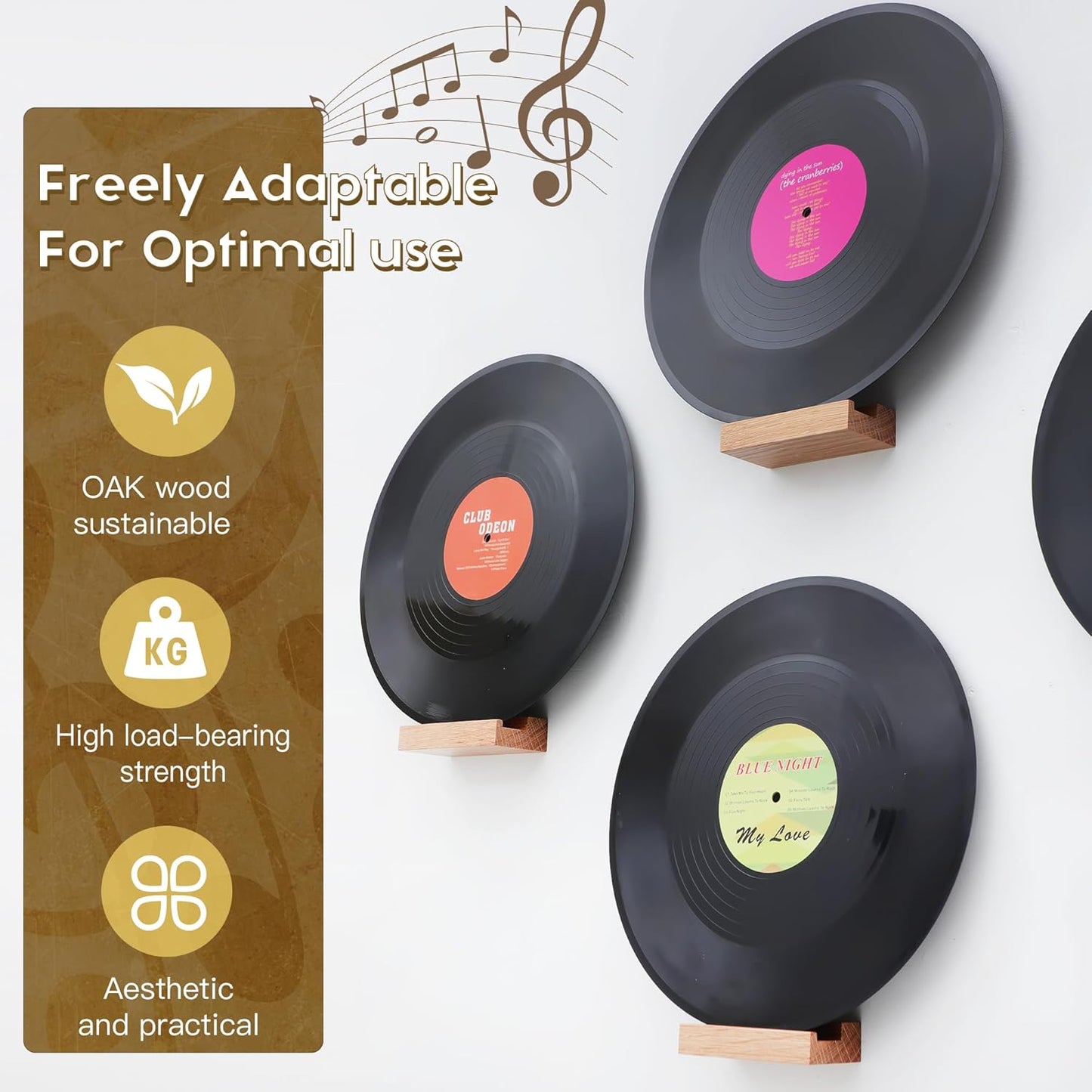 Wood Vinyl Record Shelf Wall Mount, Small Wall Record Holder Display Shelf, Vinyl Record Shelves Record Album Display