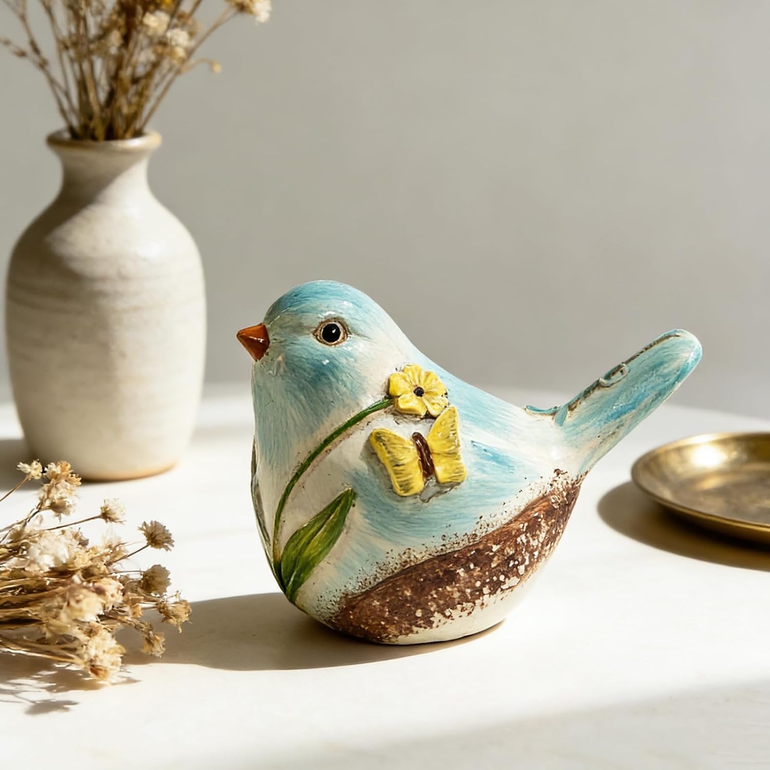 Hand-Painted Statue / Blue