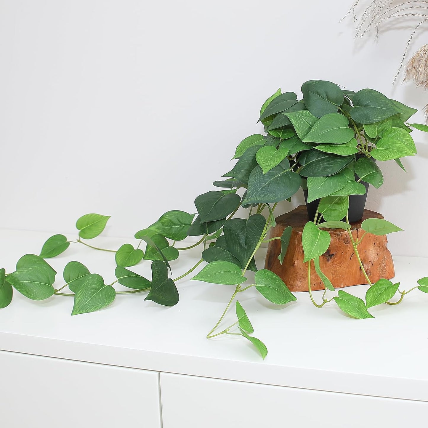 Fake Pothos Hanging Plants / Green Pothos / Set of 2