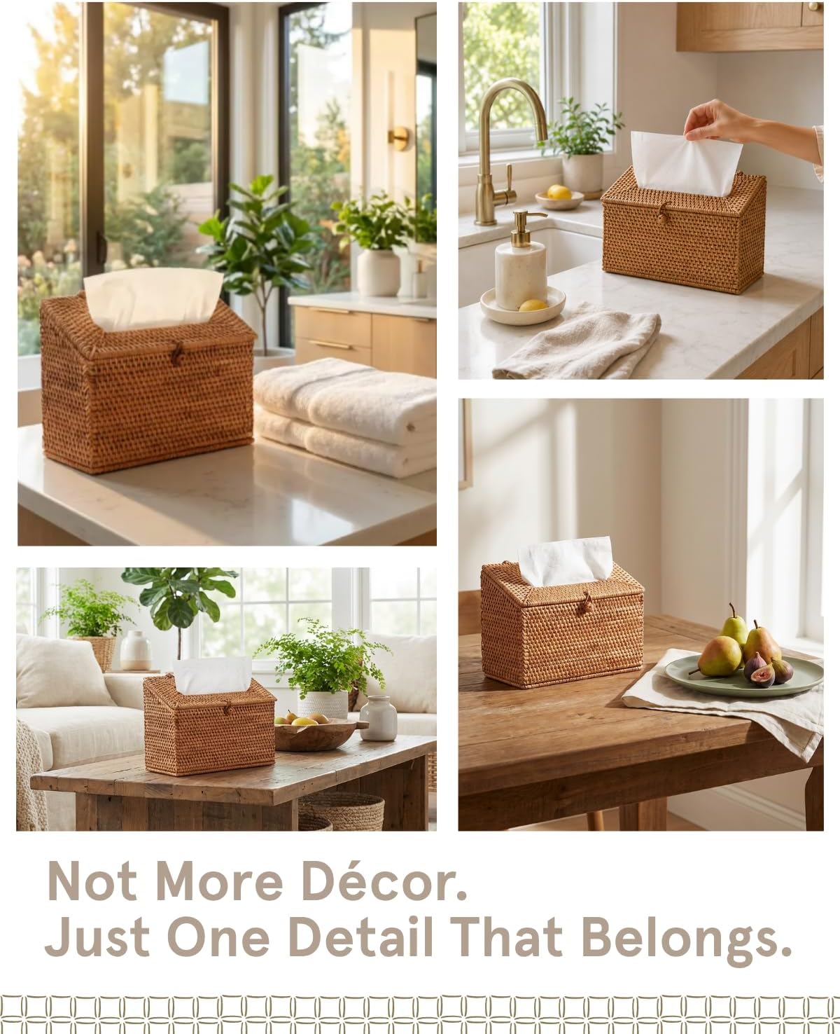 Wicker Paper Towel Holder / Natural