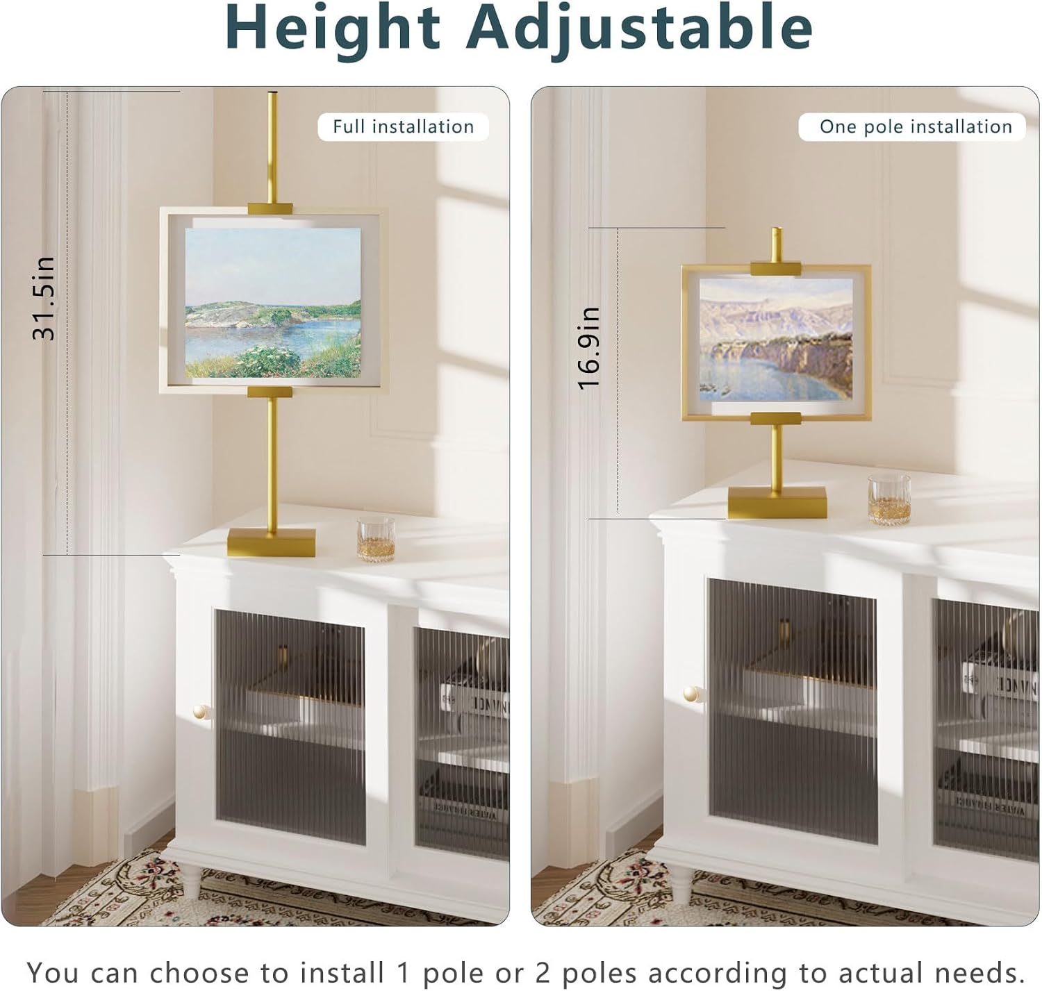 Picture Frame Stand Frame Holder Table Easels / Gold / 29 Inch
