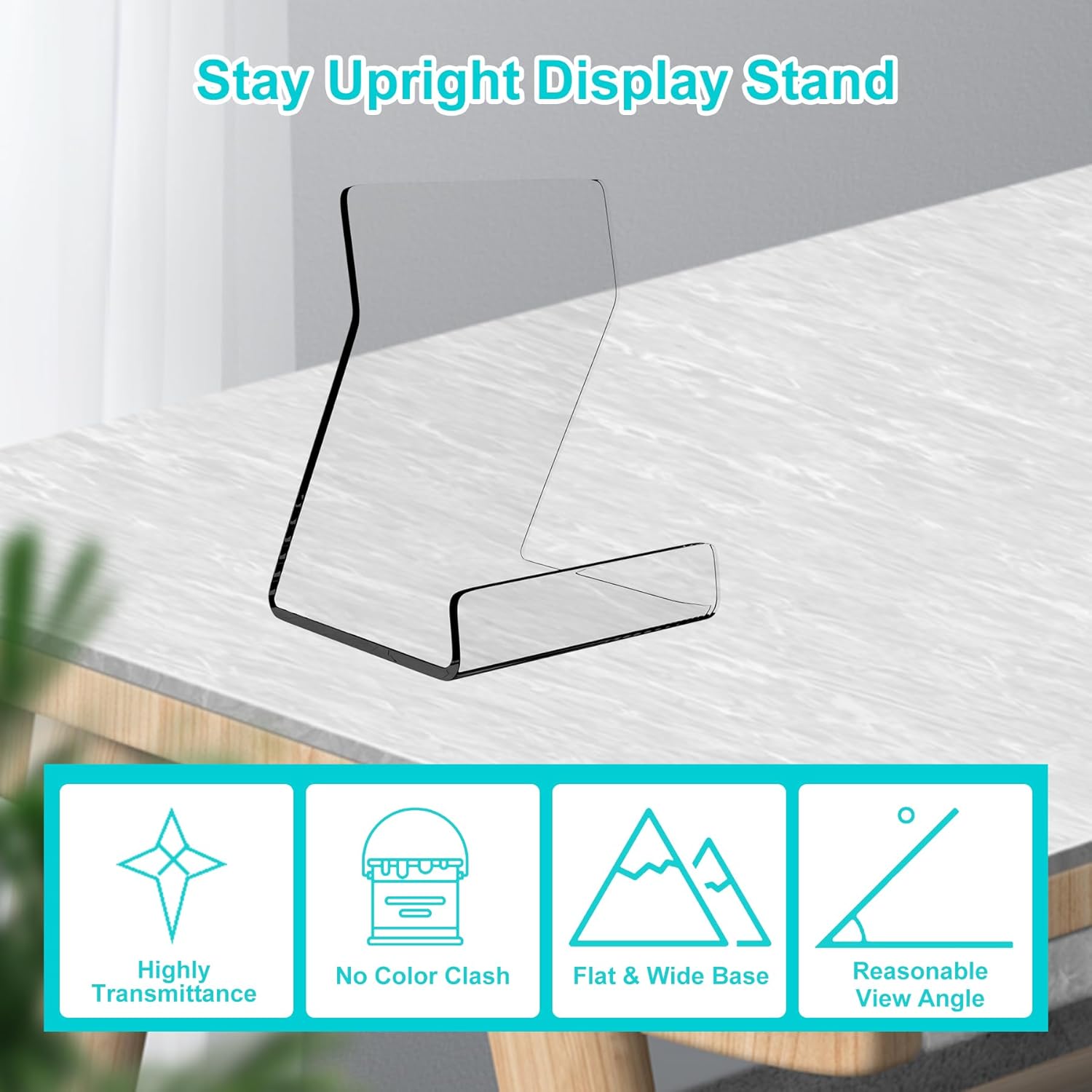 Acylic Upright Display Stand / 4 Inch / 6PC / Clear