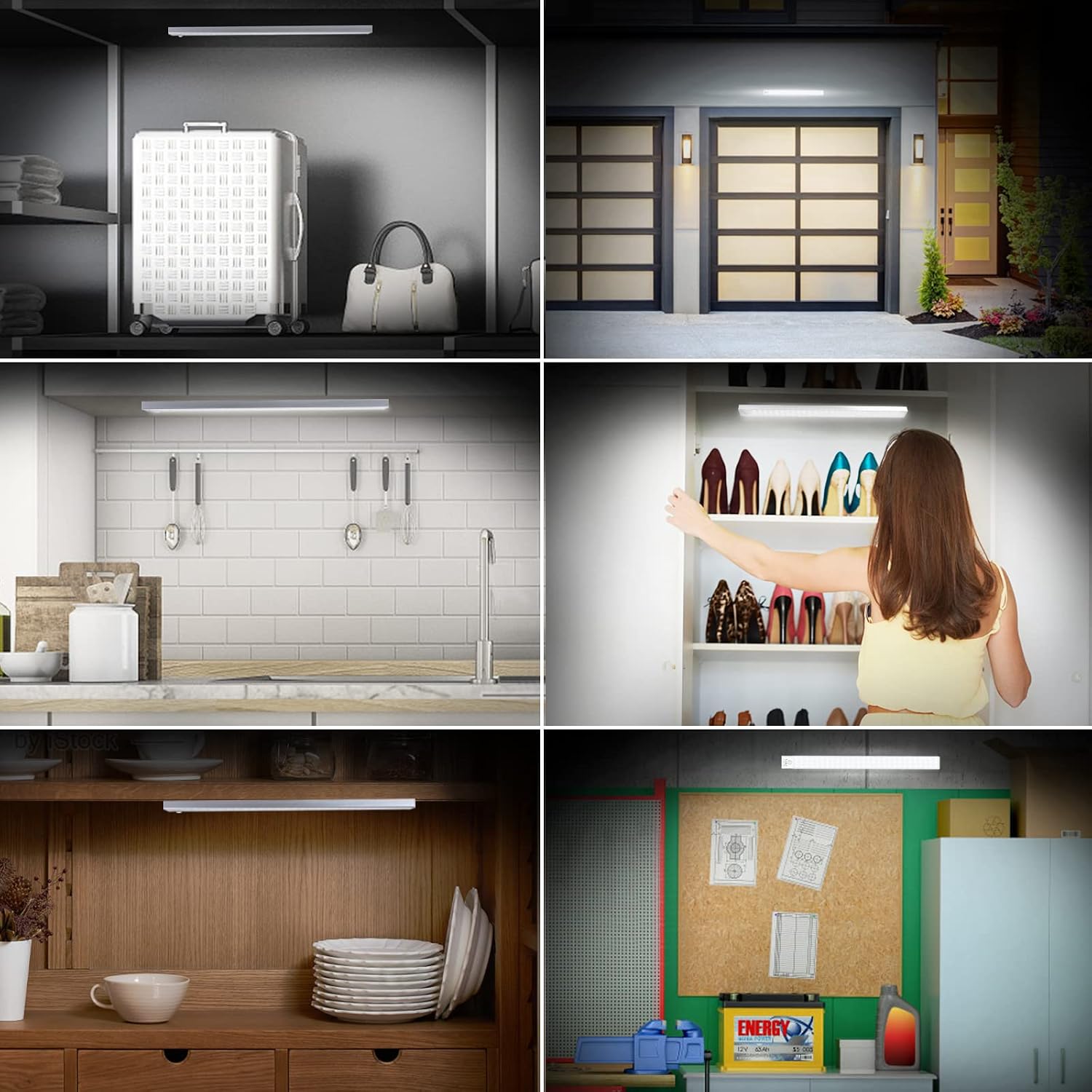 BLS 84 LED Closet Lights - Battery Powered, Super Bright Under Cabinet Lighting with Motion Sensor, Wireless, 3200mah