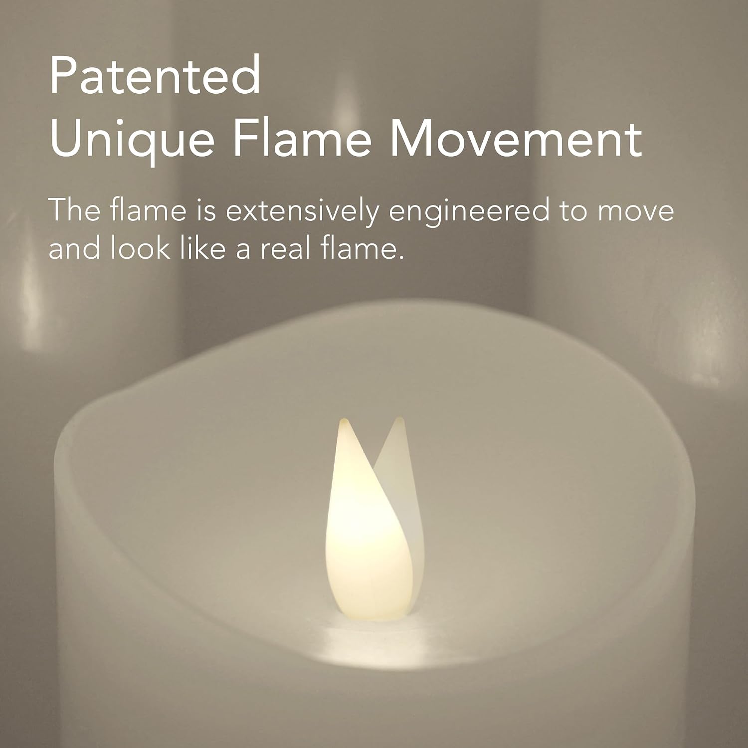 Flameless LED Candles with Remote Control, 3"x 5.1"Flickering 3D Moving Flame Battery Operated Candles in Real Wax