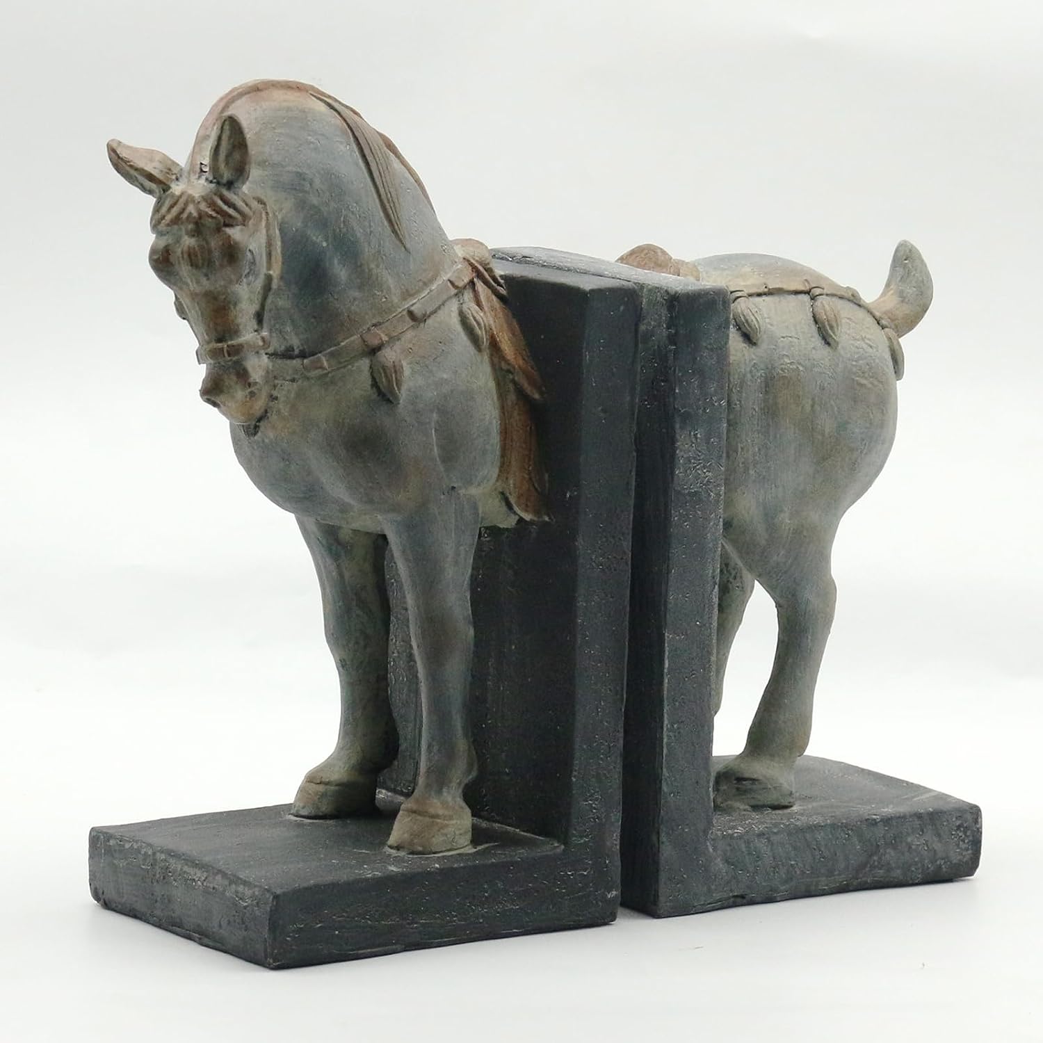 Decorative Bookends / Heavy Duty Non-Slip Book Holders / Tang Horse