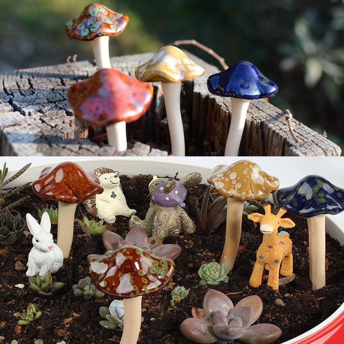 Fairy Garden Stakes Lawn Ornament Plants / Set of 6